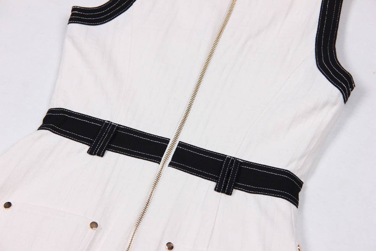 Productseeker - Wholesale Dress - Women's - DR038 Short-sleeved Dress With Gold Buttons14