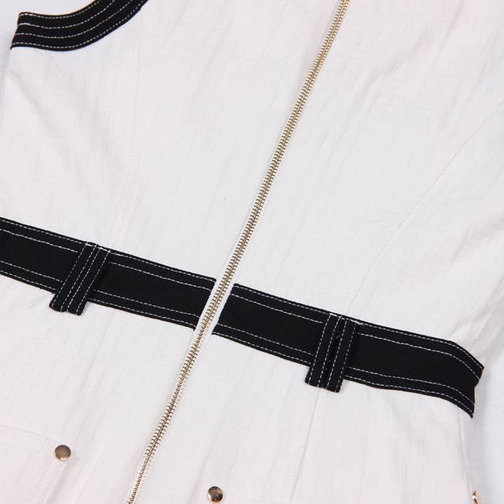 Productseeker - Wholesale Dress - Women's - DR038 Short-sleeved Dress With Gold Buttons14