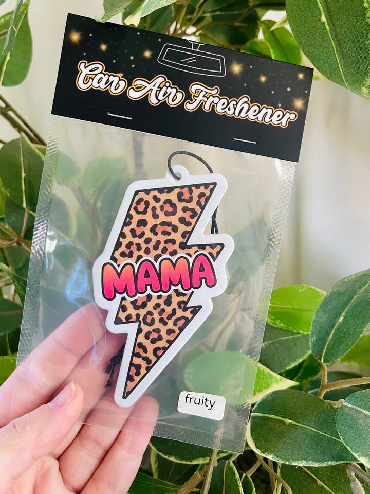 Mama Lightening Bolt Air Freshener for wholesale by Scents & Shenanigans Co