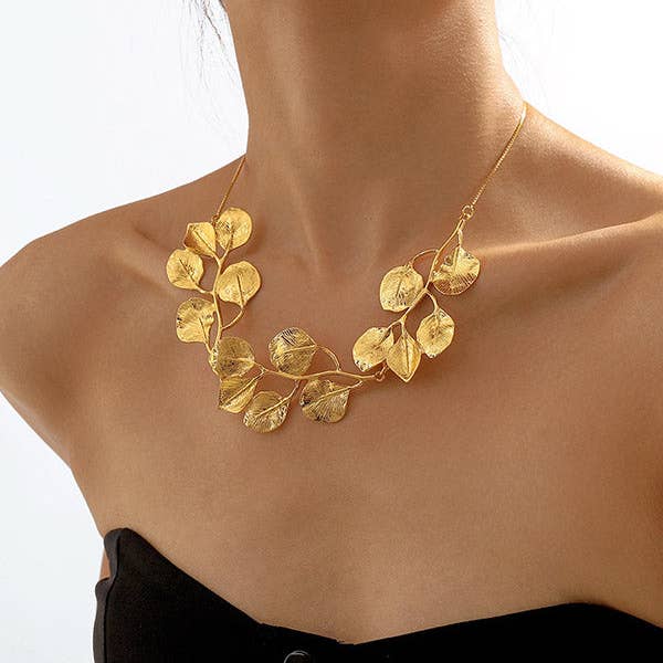 VividLux – Engroshandel Halskæde med vedhæng – Leaves Shape Ensfarvede halskæder Tilbehør2