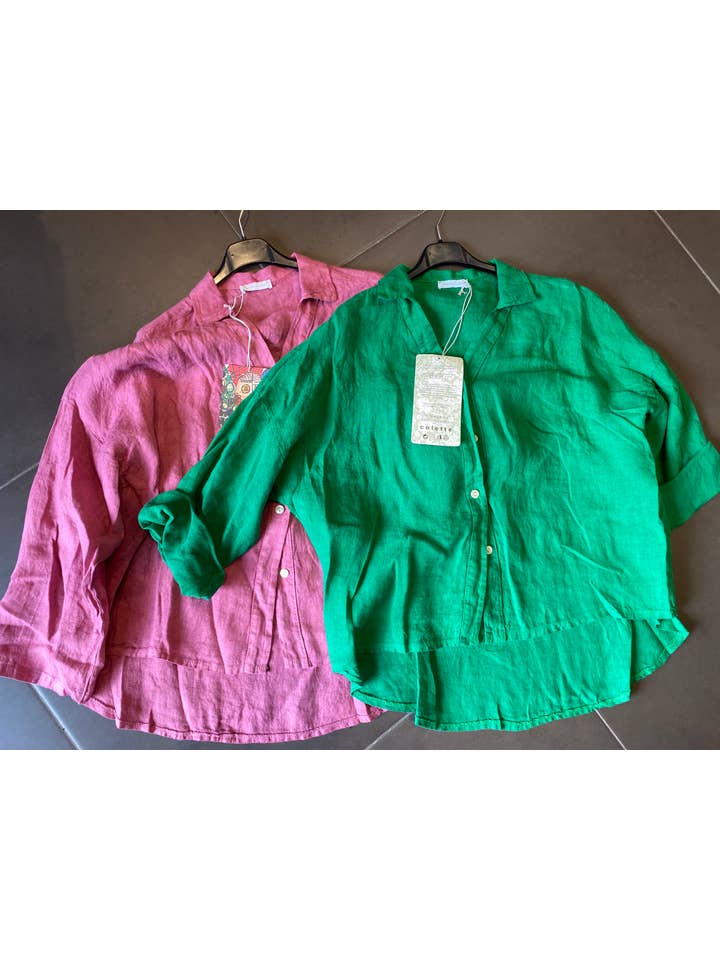 la maison des fibres naturelles - Wholesale Buttoned-down shirt β Women's - linen shirt 62098432