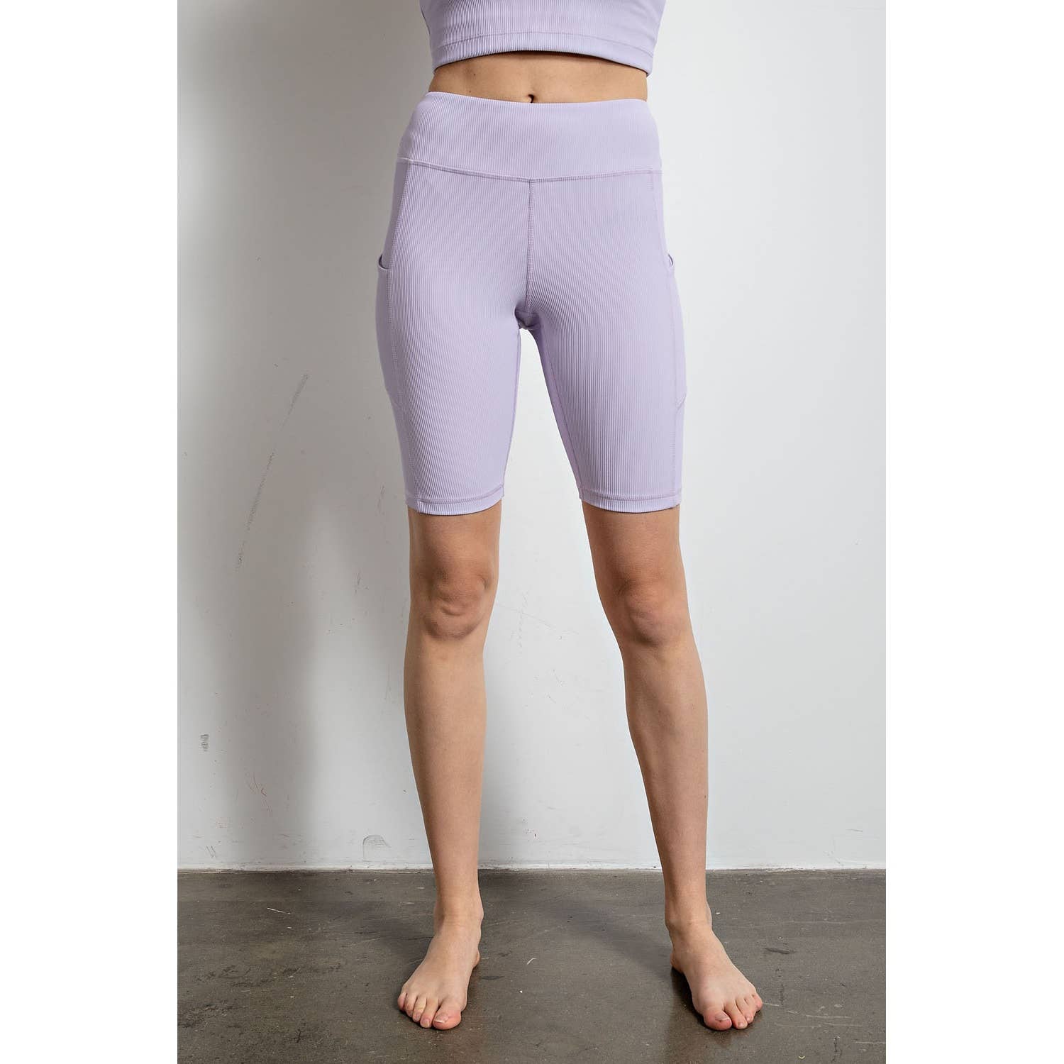 Rae Mode - Wholesale Athletic Shorts - Women's - NYLON RIB BIKER PANTS WITH SIDE POCKETS4