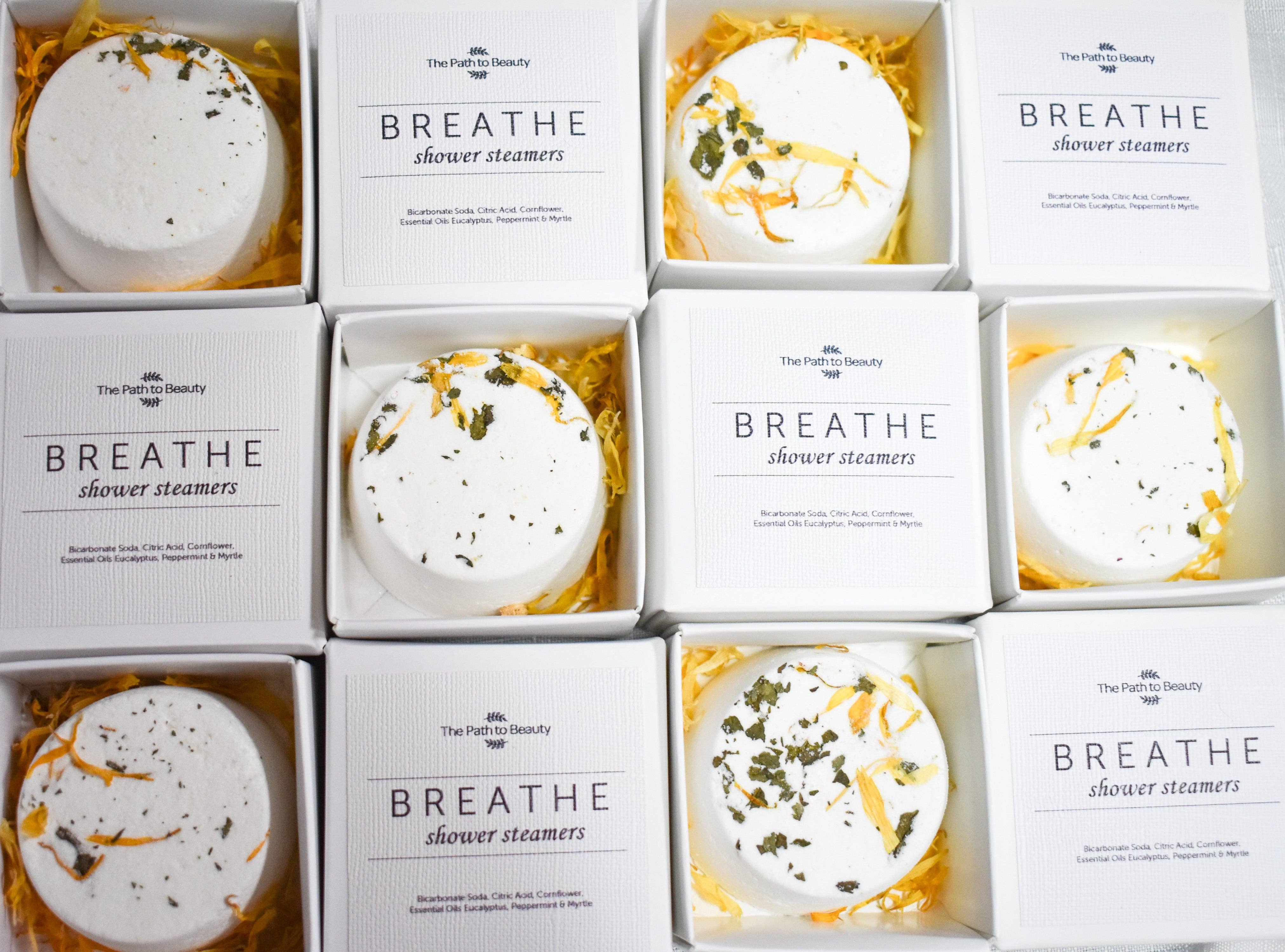 The Path to Beauty - Wholesale Shower Steamer/Bomb - BREATHE Single Shower Steamer2