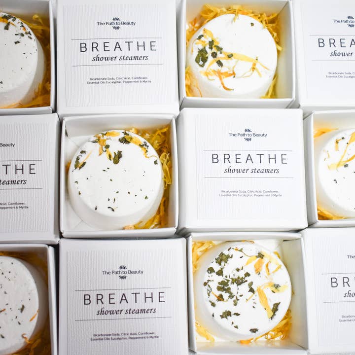The Path to Beauty – wholesale Shower steamer/bomb – BREATHE Single Shower Steamer2
