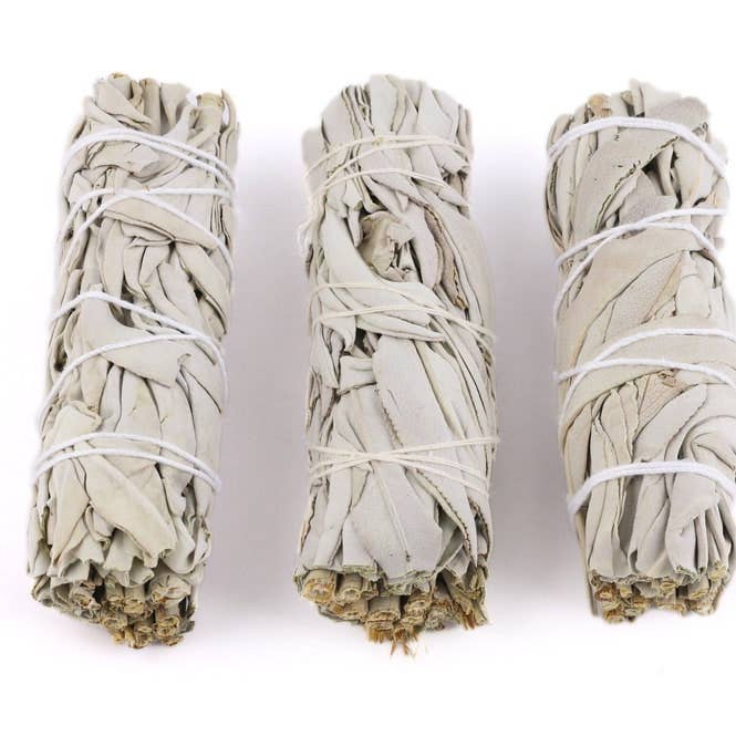 Bâton de fumigation de sauge blanche de Californie (10 cm) pour la vente par Designs by Deekay Inc.