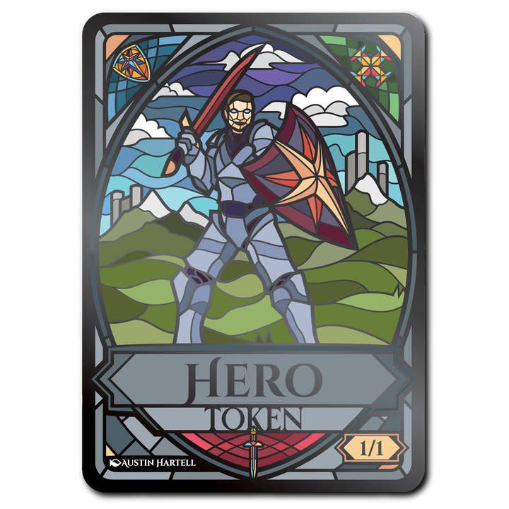 Dungeon Artist - Wholesale Card Game - Metal MTG Token - Hero1
