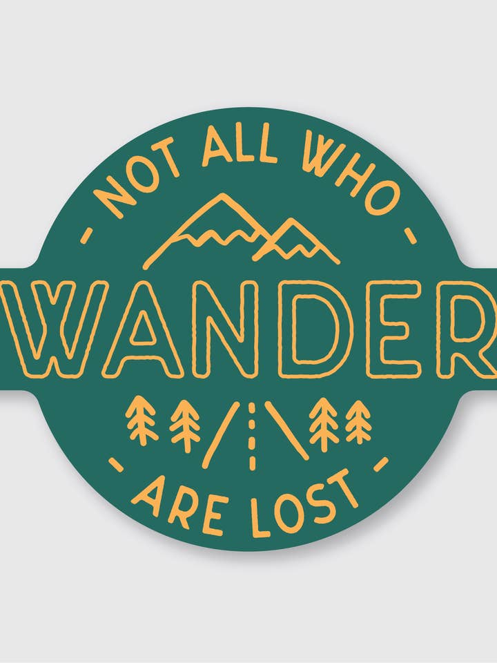 Inte alla som vandrar klistermärke för wholesale av Pike Street Press