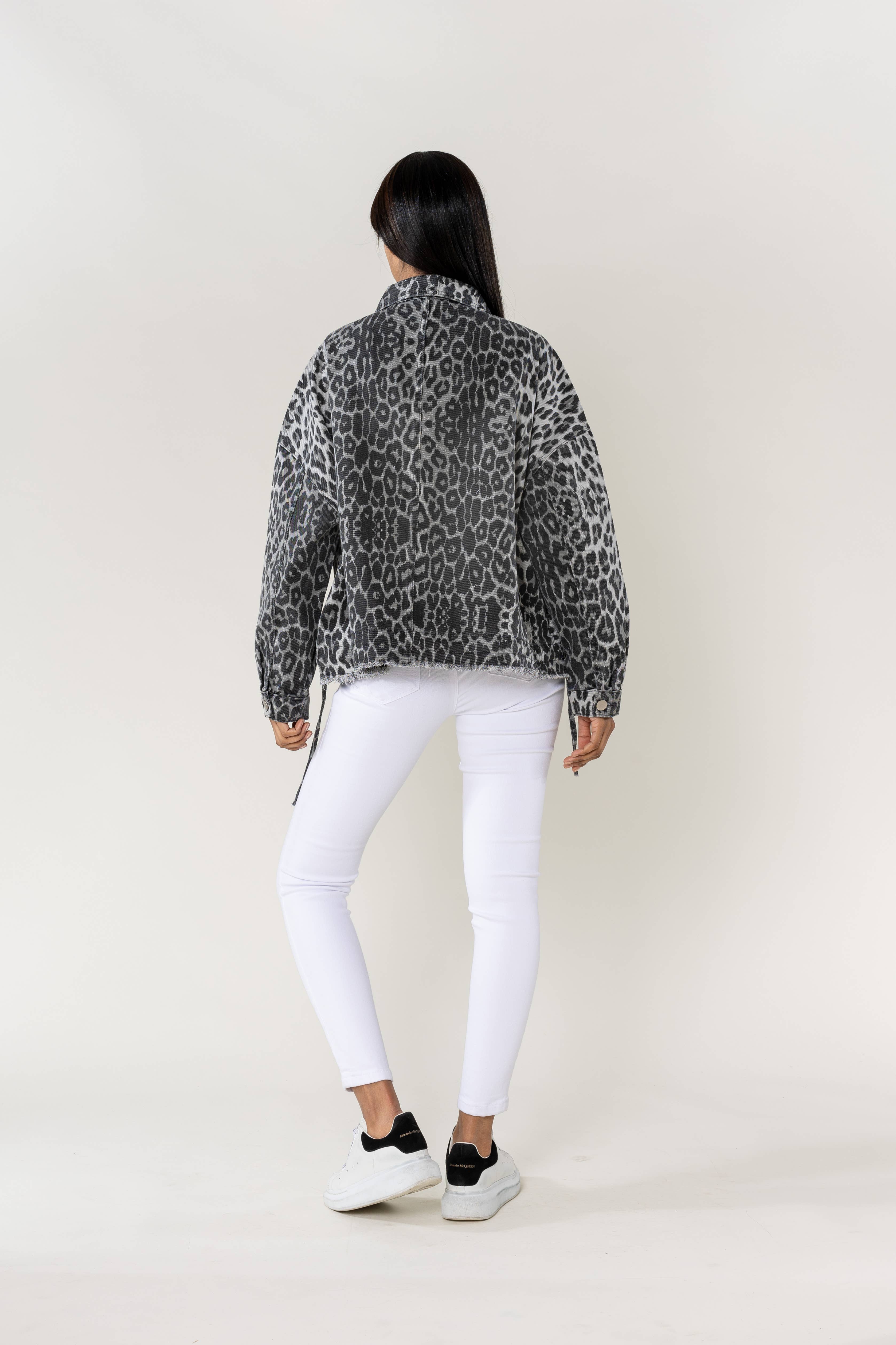 Nina Carter – Casaco de ganga - Mulher por atacado – Casaco de ganga oversized Nina Carter bolsos grandes S5622