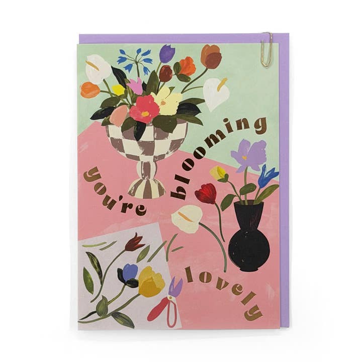 Carte de vœux florale botanique en fleurs pour la vente par Pavilion