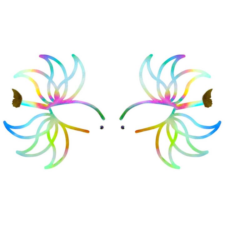 Holográfico Autocolante Holográfico para Rosto com Brilho de Pétalas Arco-Íris para venda a revendedores na Faire1