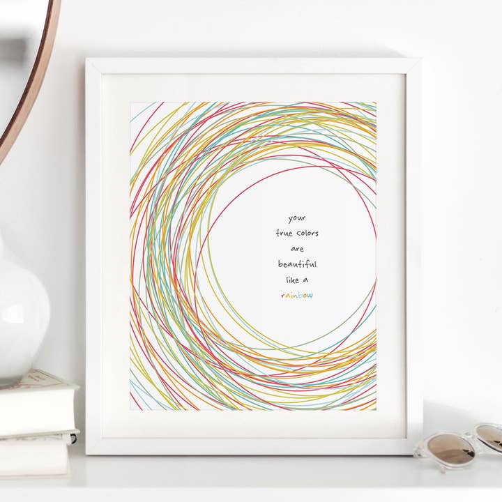 Lyrical Artworks - Wholesale Art Print - Cyndi Lauper | True Colors - song lyric wall art print