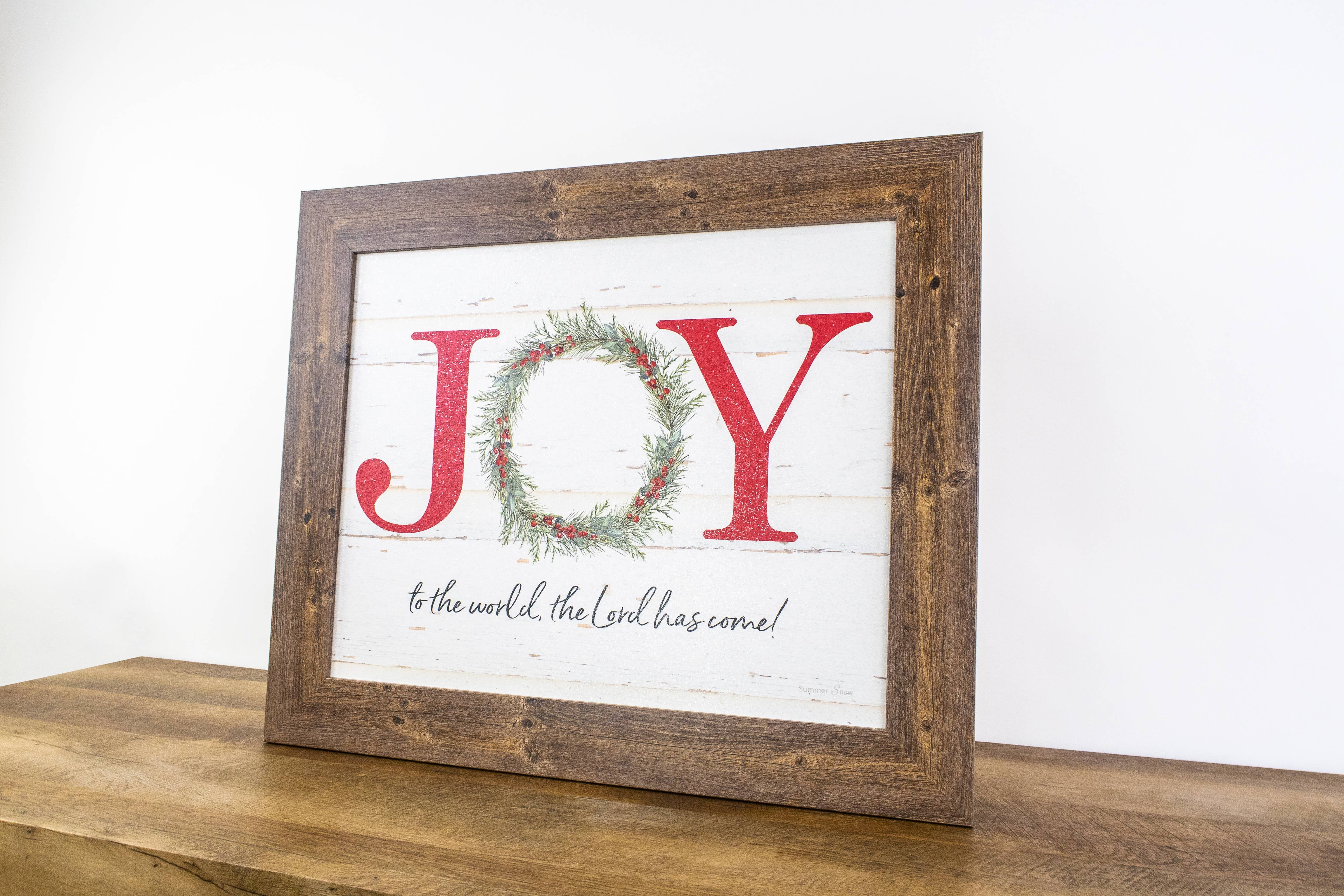 Summer Snow Art - Vente Art mural pour les fêtes - Joy to the world : Le Seigneur est venu, art de Noël1