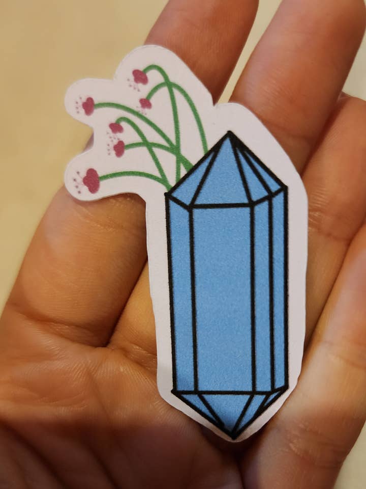 Aquamarine Sticker for wholesale by Chaotic Crystal Chick Co.