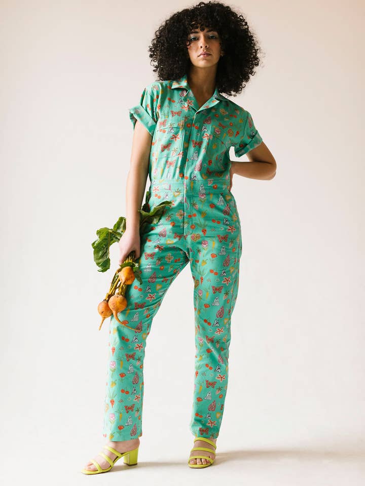 My Little Belleville - Wholesale Jumpsuit - Women's - New! Mint Garden | Printed jumpsuit | Boiler-suit | Romper11