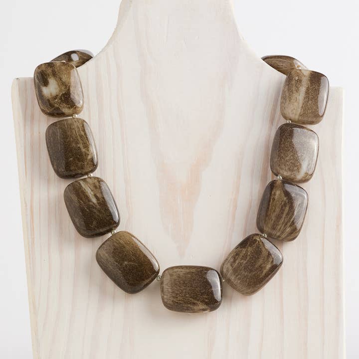 Slate Chicklet Cooling Necklace for wholesale by Hot Girls Pearls-Freezable Cooling Jewelry