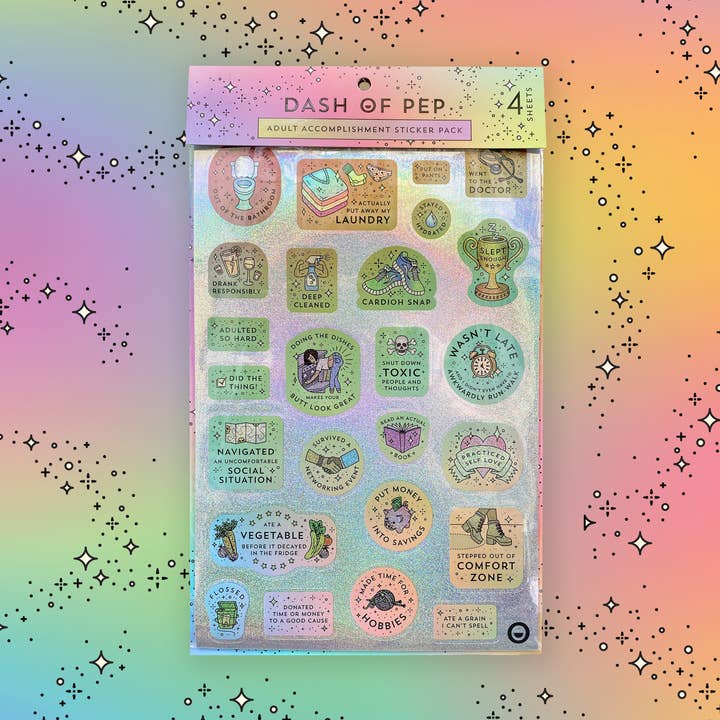 Adult Accomplishment Stickers for wholesale by Dash of Pep