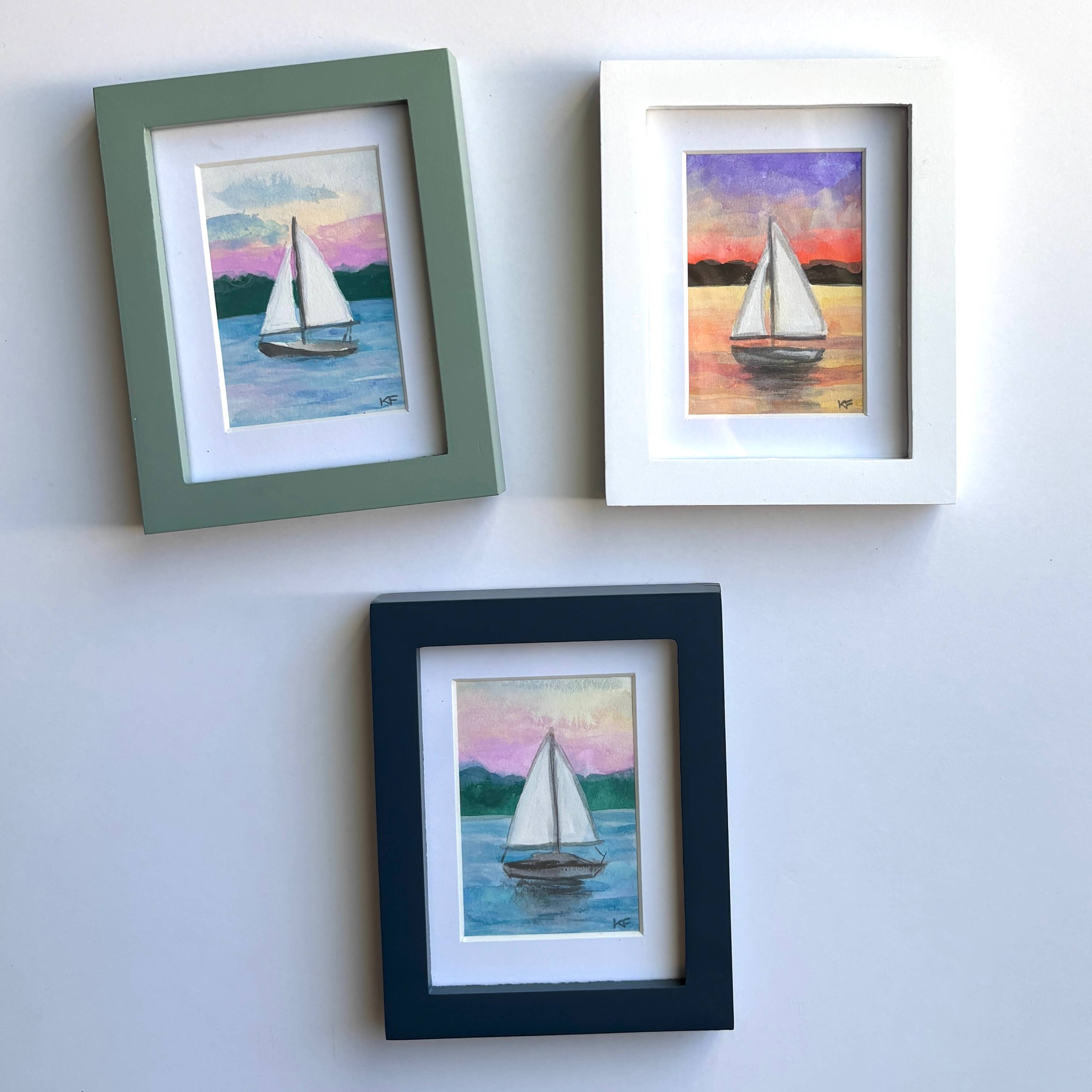 Kelly Fuller - Wholesale Painting/Drawing - Mini original painted sailboat1