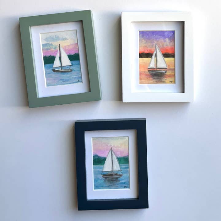 Kelly Fuller - Wholesale Painting/Drawing - Mini original painted sailboat1