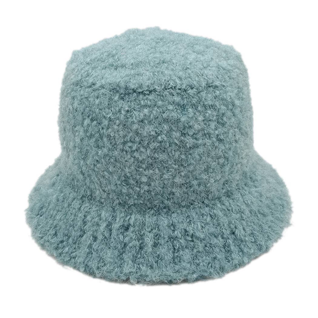 Fashion City - Wholesale Bucket Hat - Women's - Super Soft and Fuzzy Solid Bucket Hat16