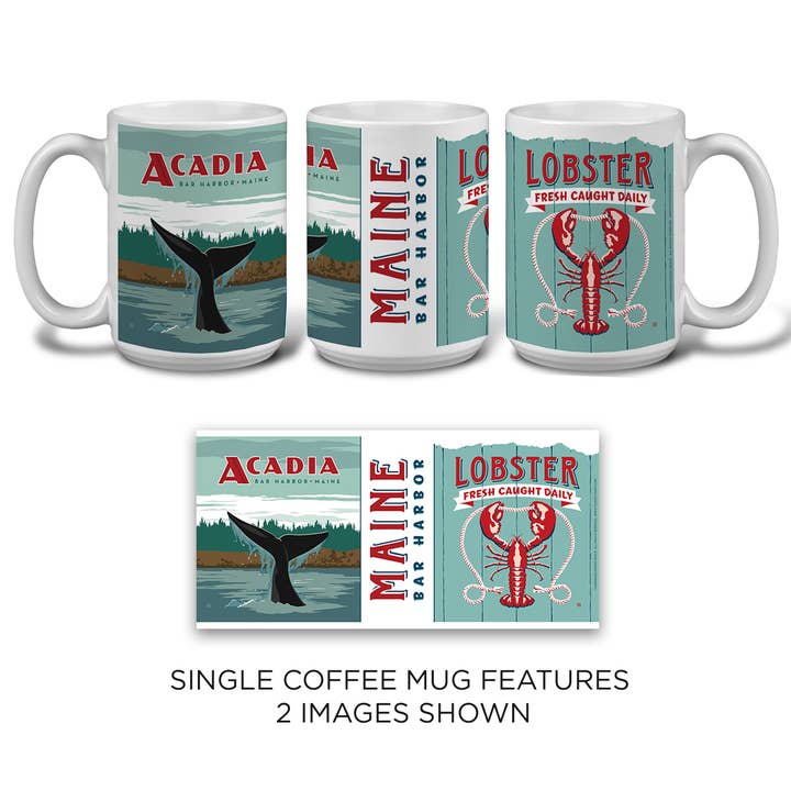 Tasse à homard en forme de queue de baleine de Bar Harbor, ME pour la vente par Tourist Courts