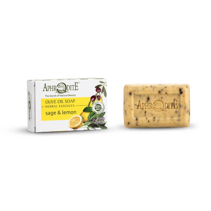 Olive Oil Soap with Lemon & Sage for wholesale by Aphrodite Skin Care USA