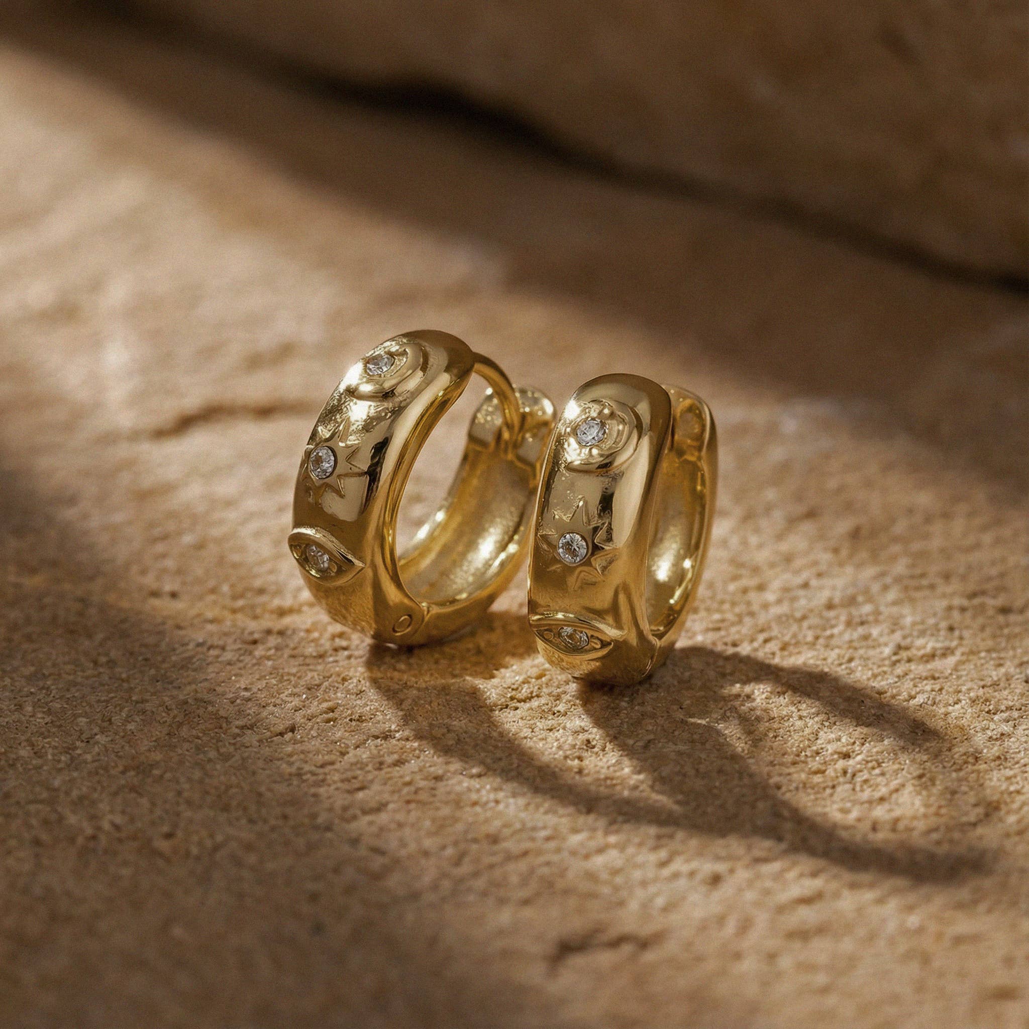 Hoft Studio - Wholesale Huggie Earrings - Celestial Hoops