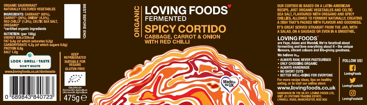 Loving Foods - Wholesale Sauce - Organic Spicy Cortido Kraut1