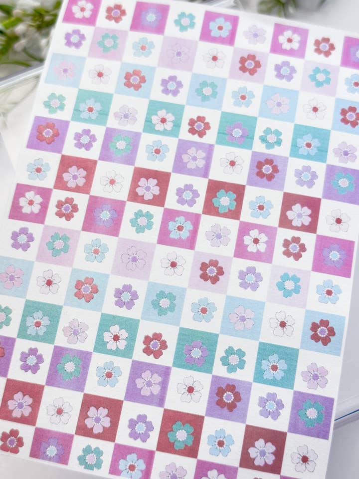 Transfer Paper 453 Floral Squares | Image Water Transfer for wholesale by Tera Clay