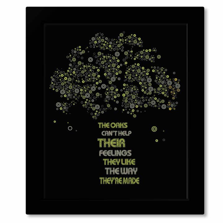 Song Lyrics Art – wholesale Konsttryck – The Trees by Rush - Lyrikinspirerad sångkonst Rockmusiktryck