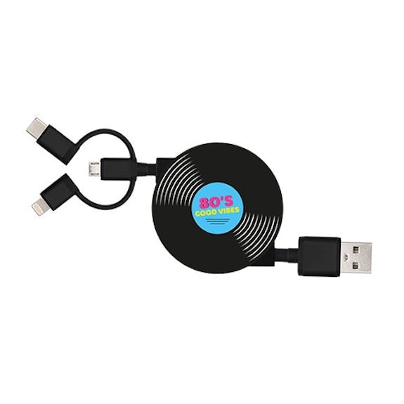 Yello Koko – Großhandel Ladekabel – Aufziehbares 3-in-1-Ladekabel – VINYL0