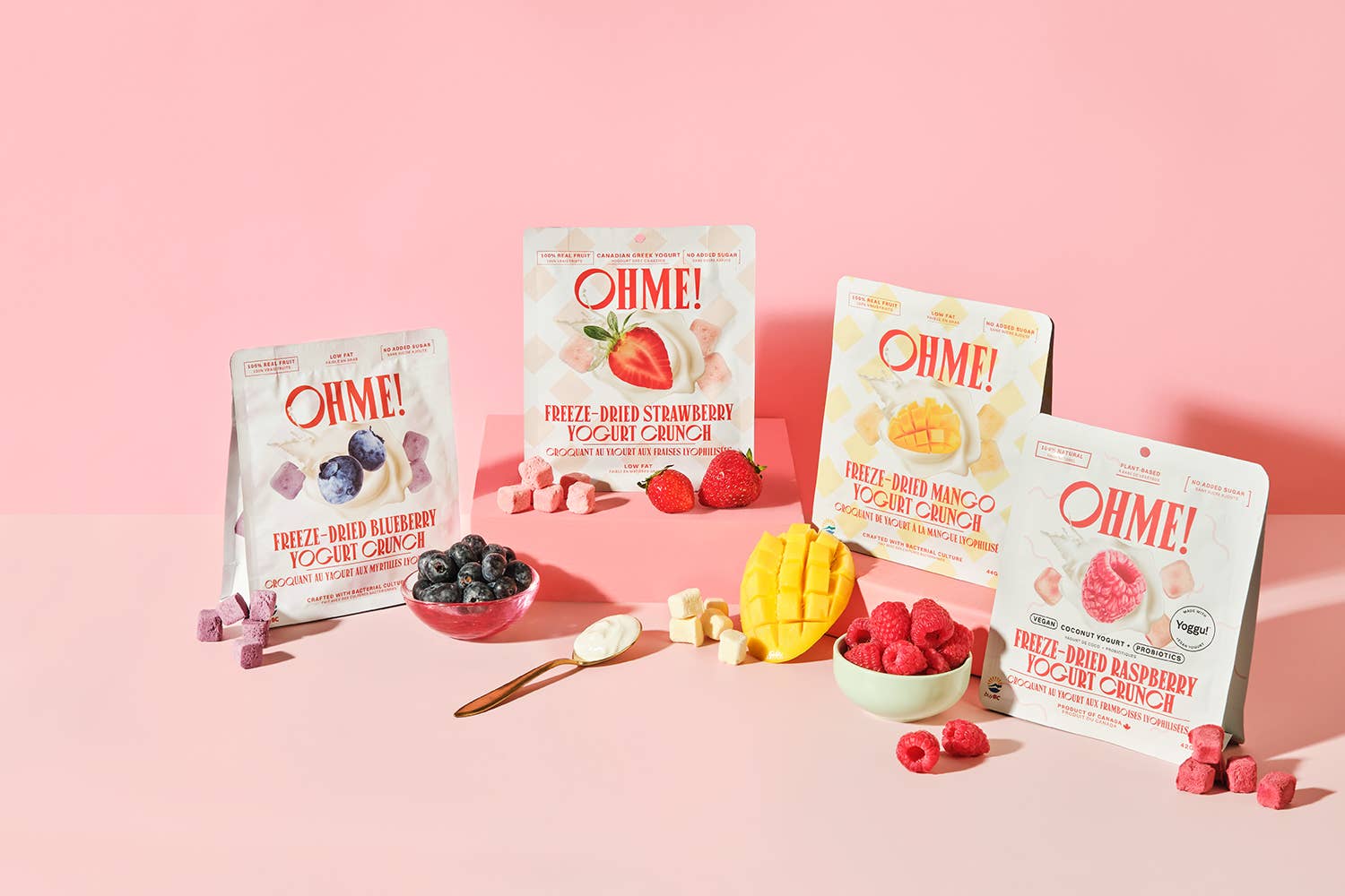 OHME! Foods - Wholesale Dried/Dehydrated Fruit - Freeze-Dried Mango Yogurt Crunch (Snack Size)4