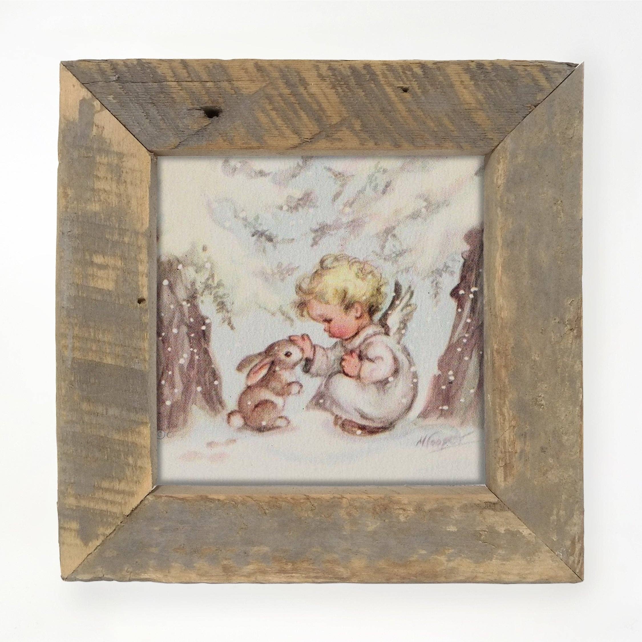 ginger blue - Wholesale Art Print - Bunny with angel2