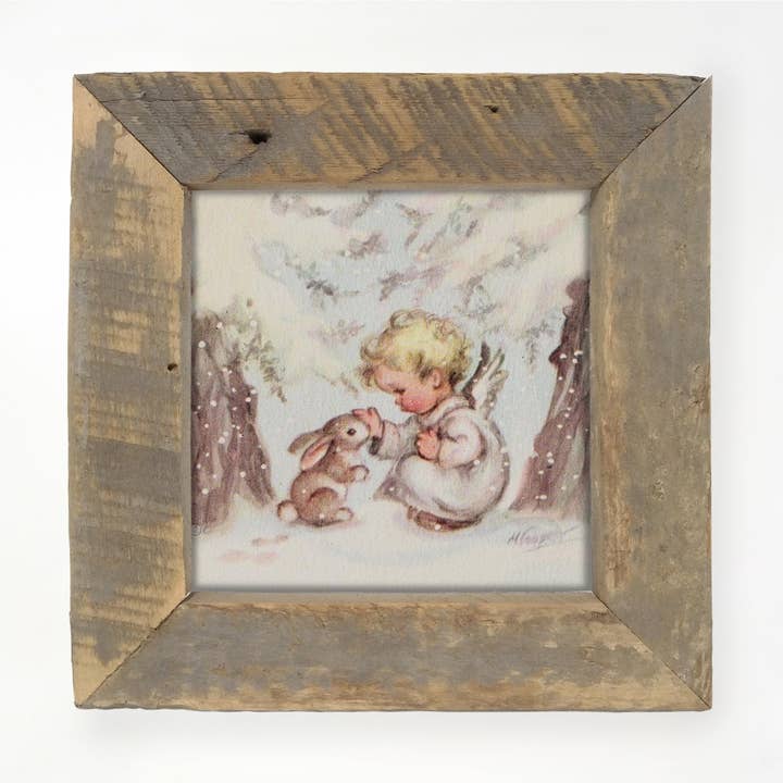 ginger blue - Wholesale Art Print - Bunny with angel2