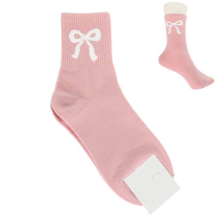 SP Sophia Collection - Wholesale Socks - Women's - Bow Theme Comfort Cotton Knit Socks