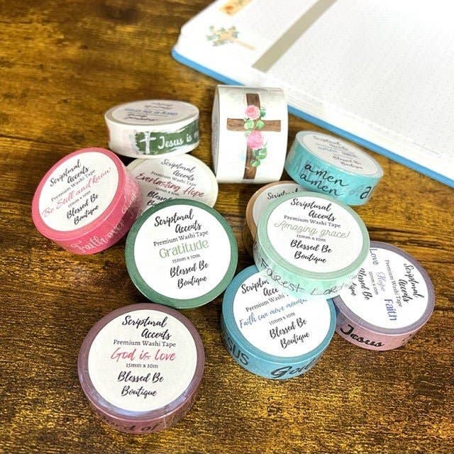 Blessed Be Boutique - Wholesale Washi Tape - Scriptural Accents Washi Tape - Big Set of 111