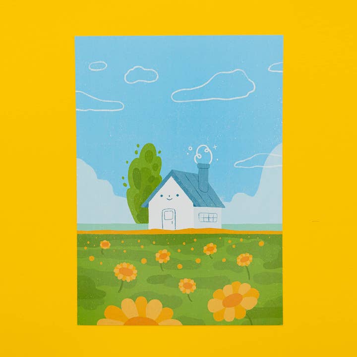 Ivna Lins - Wholesale Art Print - Happy Home Art Print - Cosy Cottagecore House in Nature 0