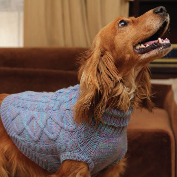 Everest Pet Supply & Gifts - Venta al por mayor Jersey - Perros - Jersey para perro, 100% lana mongola, hecho a mano, tono azul