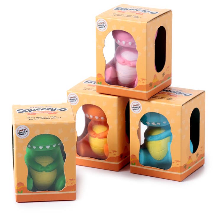 Puckator Ltd – Bola/massa de alívio de stress por atacado – Brinquedo elástico de dinossauro fofo4