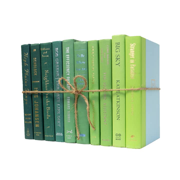 Decorative Green Book Bundle - Boxwood Ombré for wholesale by Booth & Williams