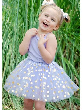 The Hair Bow Company - Wholesale Tutu - Kids - Gold Polka Dot Girls Tutu