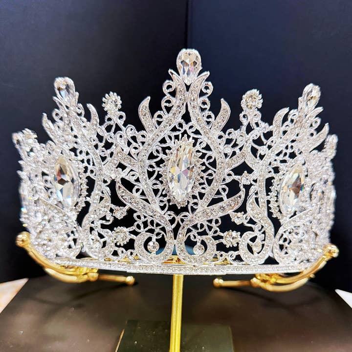 Happy Dream Gifts - Wholesale Tiara - Women's - Silver Wedding Tiara, Prom Crown, Crystal Bridal Hairpiece