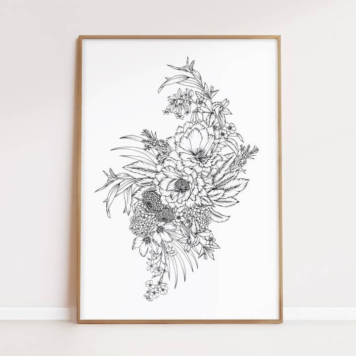 Zomerse Floral Artprint voor wholesale door Typoflora