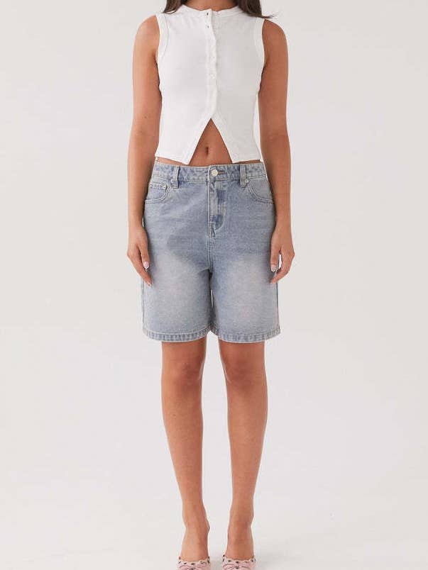 Rosa Clothing - Wholesale Tank Top - Women's - Ribbed Buttoned tank top crewneck vest - 8 colors6