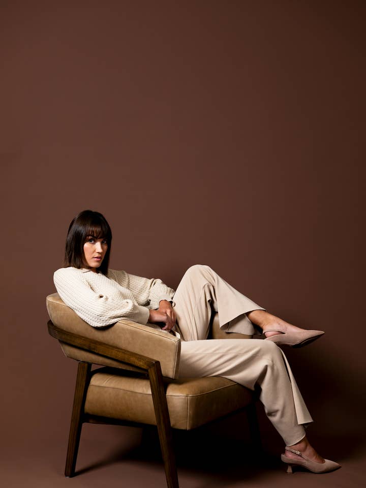 Biana - Wholesale Pants - Women's - Barb Milano-Knit Wide Leg Pants; Warm Beige3