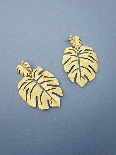 Monstera øreringe tropisk plante blad ørering natur inspirere for engroshandel hos TheTizana