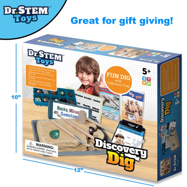 Thin Air Brands - Wholesale Toy Set - Kids - Discovery Rock & Gem Dig set