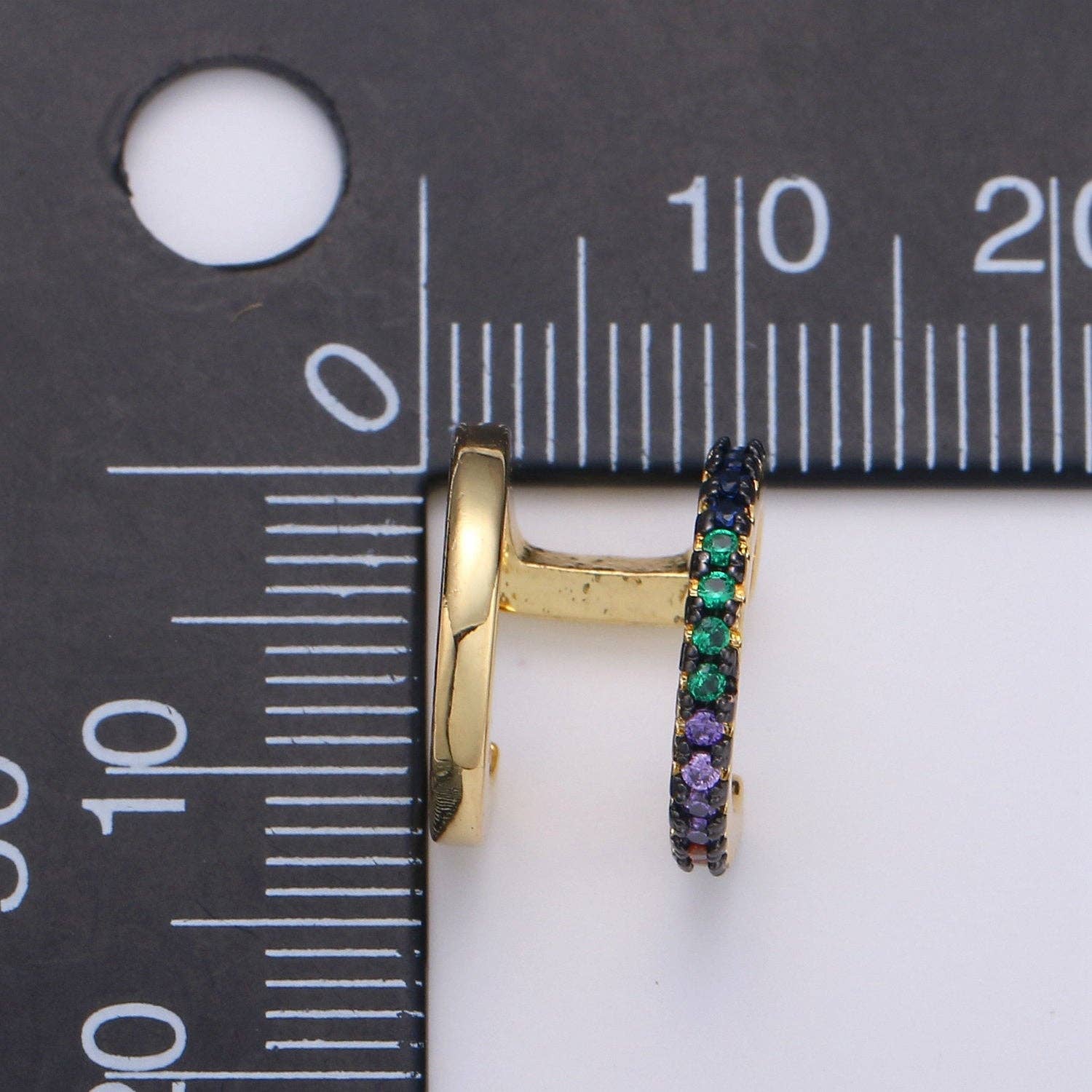 Aim Eternal - Wholesale Cuff/Wrap Earrings - Double CZ Pave Ear Cuff, Gold Filled Wrap Earrings1