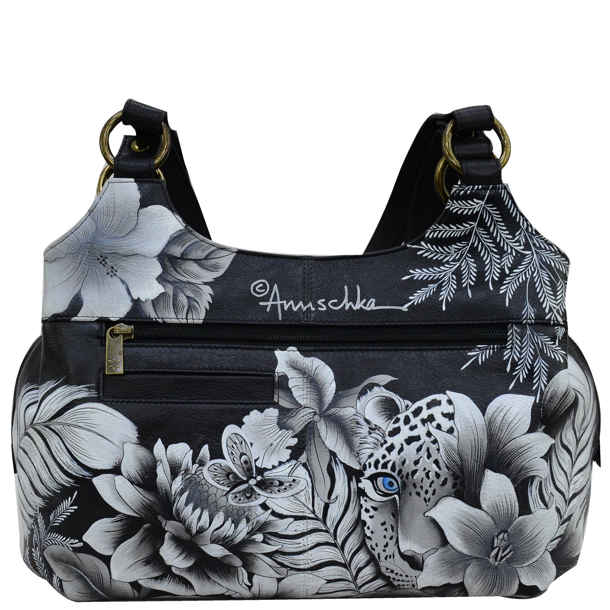 Anuschka | Vanya Lara (USA) - Wholesale Satchel - Women's - Hand-Painted Leather Triple Compartment Large Satchel - 6521