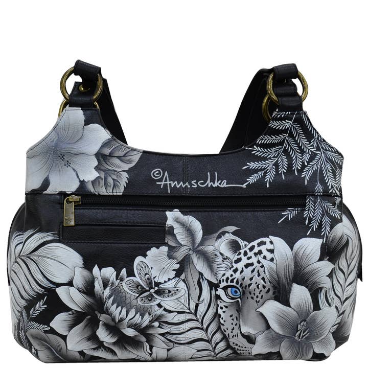 Anuschka | Vanya Lara (USA) - Wholesale Satchel - Women's - Hand-Painted Leather Triple Compartment Large Satchel - 6521