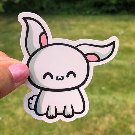 Cute Pet Bunny Sticker for wholesale by Fishbiscuit Designs
